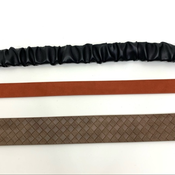 A New Day & Universal Thread Belts Bundle Set Of 3 Black Dark Orange Brown Nwt - Picture 6 of 15